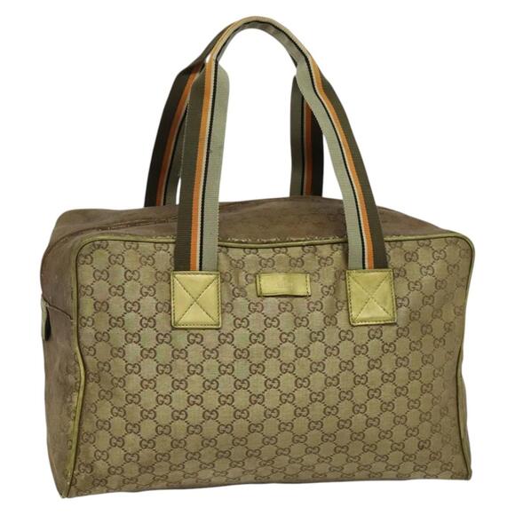 GUCCI GG Canvas Boston Bag Gold - Picture 1 of 16